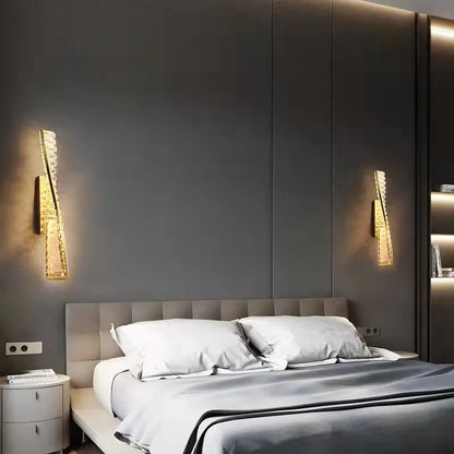 DecorBites™ Crystal Gold Wall Lamp Dimmable Steel Sconces Luxury Indoor Light Fixture