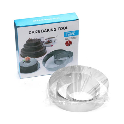Decorbites™ Herzförmige Edelstahl-Mousseschablone-Set - Backwerkzeug für Kuchen & Desserts