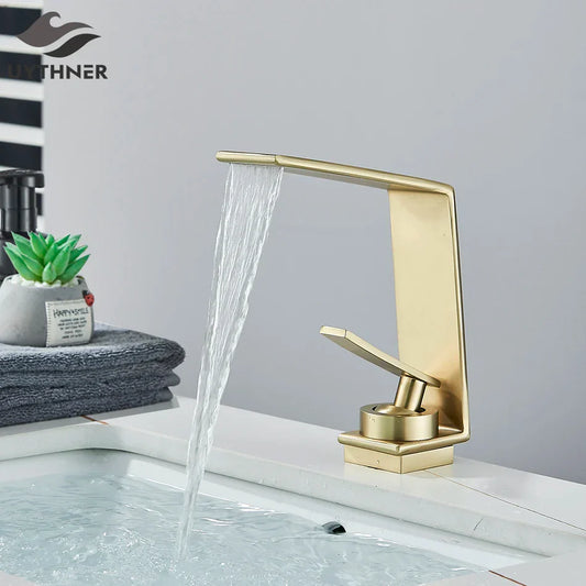Decorbites™ Beckenarmatur: Moderne Einloch-Mischbatterie für Badezimmer-Waschbecken – Heißes und kaltes Wasser