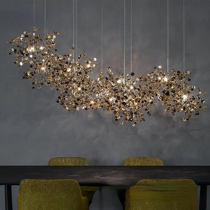 Decorbites™ Blatt-Sequinen-Deckenleuchter für modernes Wohnzimmer, Restaurant, Bar oder Esstisch