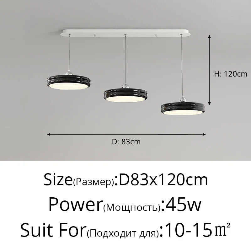 Decorbites™ kreisförmige dimmbare Pendelleuchte moderne Kronleuchter für Esszimmer, Kücheninsel
