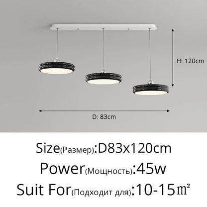Decorbites™ kreisförmige dimmbare Pendelleuchte moderne Kronleuchter für Esszimmer, Kücheninsel
