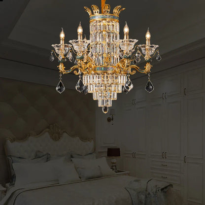 Decorbites™ Luxus-Kristall-Lüster: Elegante Kupfer Wohnzimmer Esszimmer Kerzenleuchte