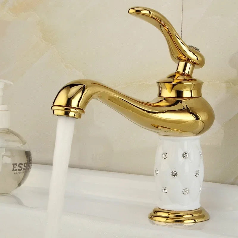 Gold Diamond Basin Faucet