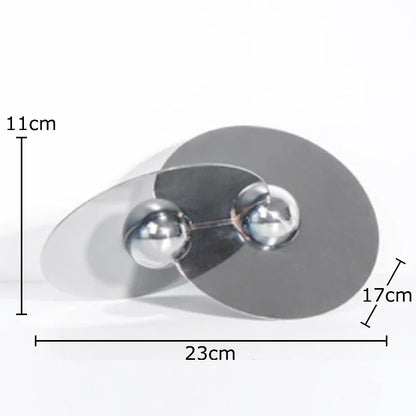 Decorbites™ Geometrische Kreis-Skulptur: Moderne Metall-Tischdekoration für die Raumästhetik