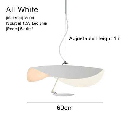 Decorbites™ Lederarm Manta Hängeleuchte – Industrieller Retro-Stil Weiß/Schwarz Deckenlampe