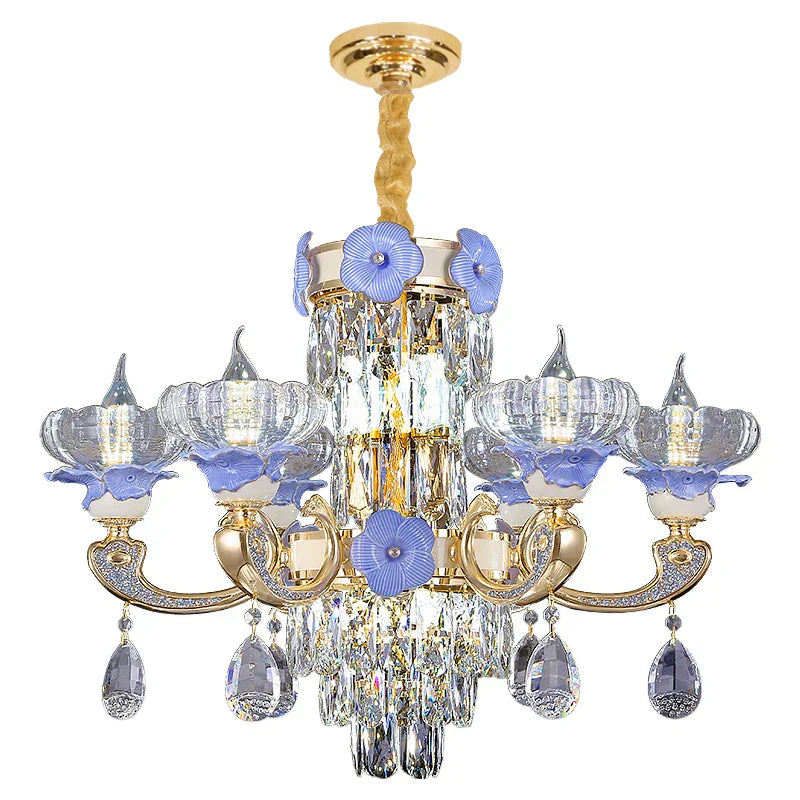 DecorBites™ Crystal Candle Chandelier for Living Room, Bedroom, and Dining Room