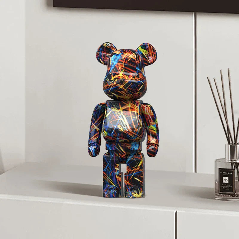 Decorbites™ Graffiti-Bär 27 cm Figur | Moderne Wohnaccessoires Statue & Sparschwein