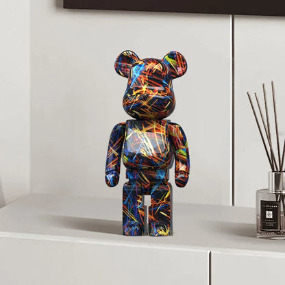Decorbites™ Graffiti-Bär 27 cm Figur | Moderne Wohnaccessoires Statue & Sparschwein