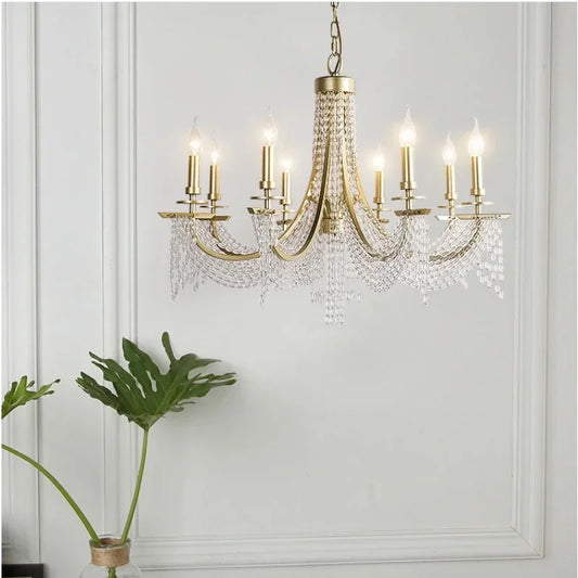 Decorbites™ Kristallkerzenleuchter: Elegante Hängelampe für Villa, Esszimmer, Schlafzimmer, Wohnzimmer