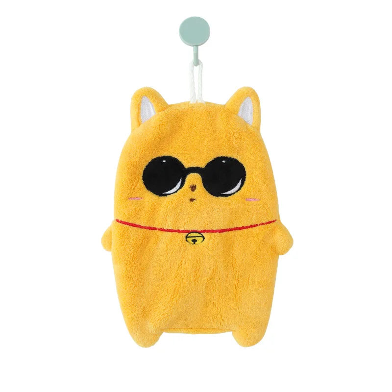 Decorbites™ Süßes Cartoon-Tier Handtuch Doppellagiges Verdicktes Handtuch für Kinder Zuhause Küche