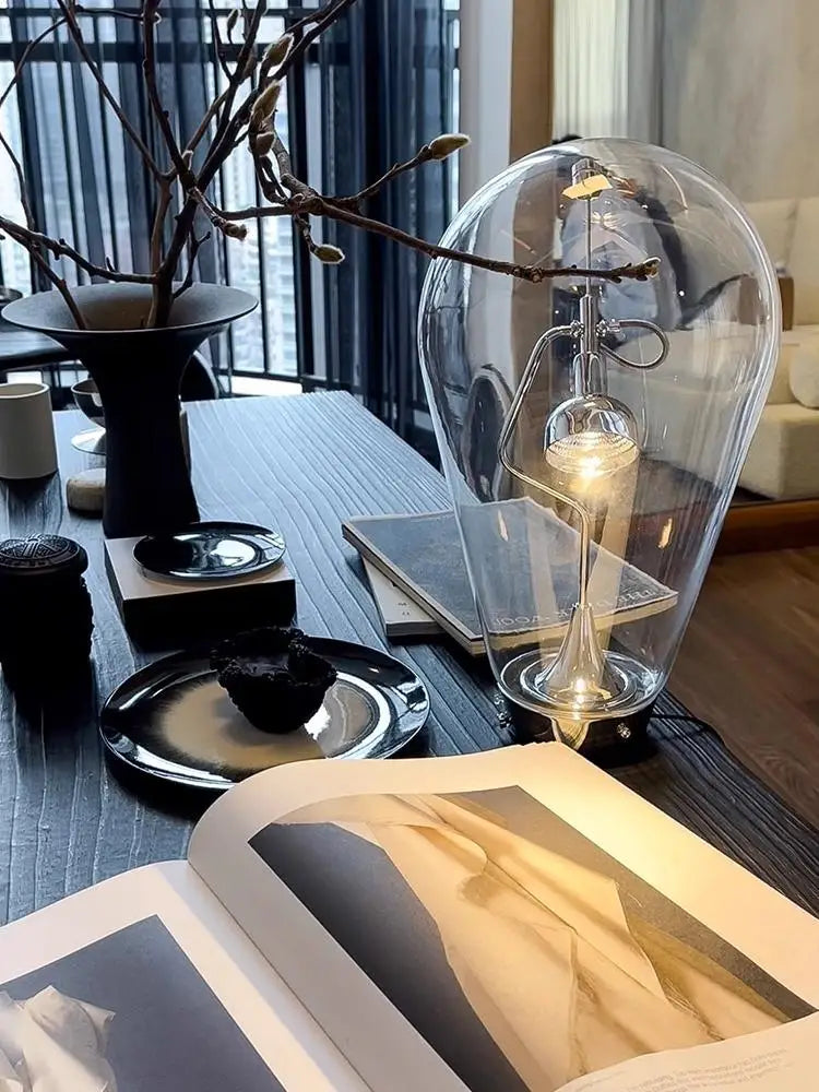 Decorbites™ Glas-Schreibtischlampe: Vintage-Industrial-Stil Tischleuchte für Schlafzimmer-Dekoration