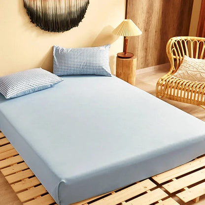 Decorbites™ Japanisches Gittermuster-Bettwäsche-Set aus gewaschener Baumwolle für sommerlichen Komfort