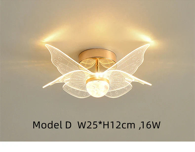 Gold Nordic Ceiling Light With Efficient LED