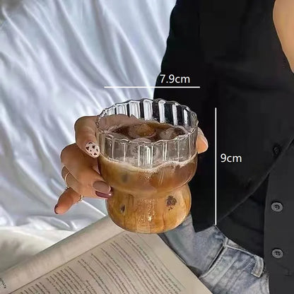 Decorbites™ Klar-Glas-Kaffeetassen-Set aus 6 Stück – Hitzbeständiges vertikales Design für verschiedene Getränke