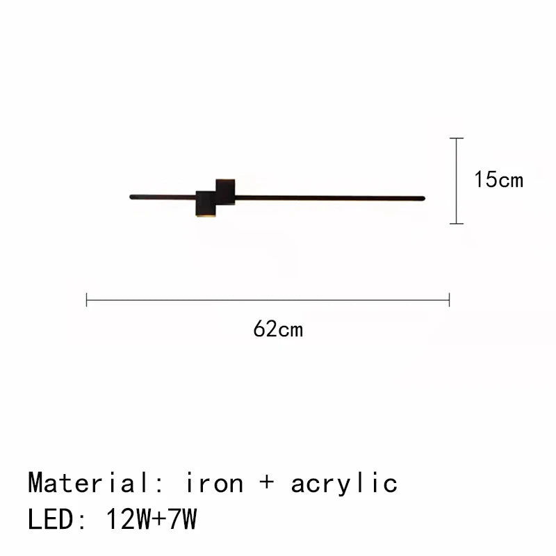 Decorbites™ LED Wandlampen: Moderne Schwarz-Weiß Aluminium Wandlampe für Wohnzimmer Schlafzimmer