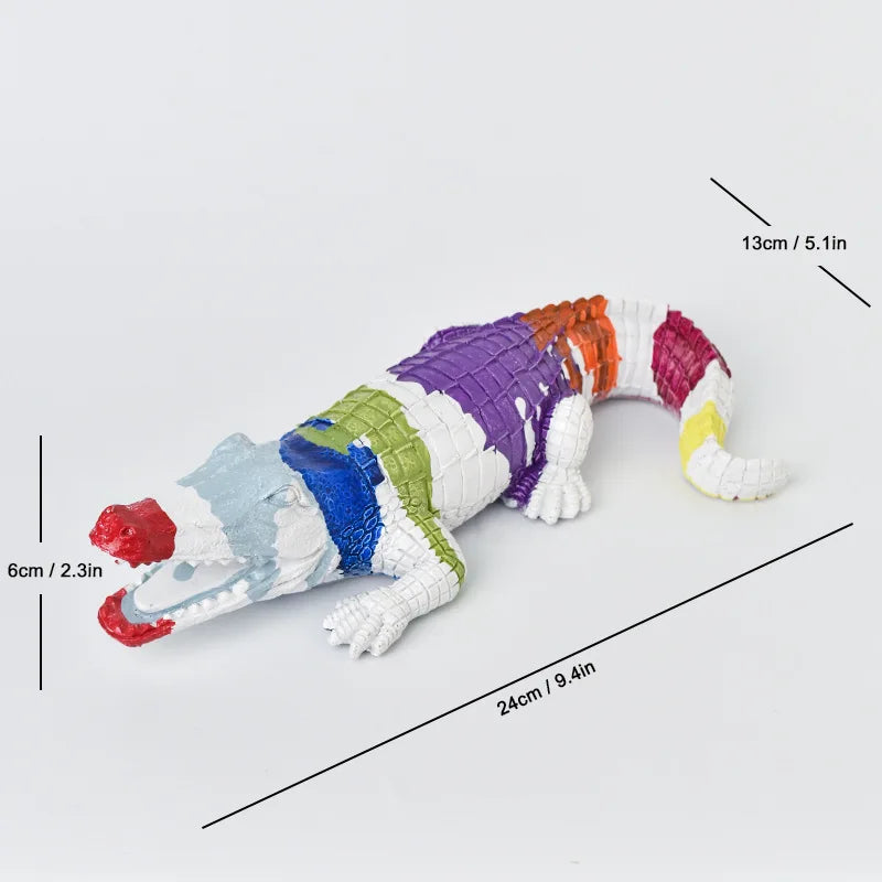 DecorBites™ Crocodile Resin Sculpture Desk Decoration: Creative Ornaments for Aesthetic Home Decor