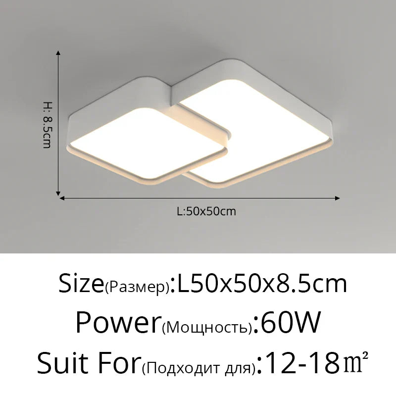 DecorBites™ LED Acrylic Chandelier - Modern Indoor Lighting for Bedroom Kitchen Living Room