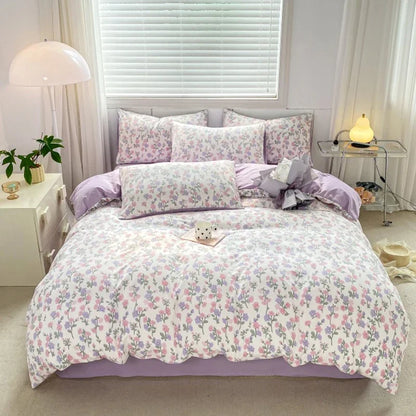 Decorbites™ Doppel-Lagen-Garn-Gemütliches Bettwäsche-Set - Hochwertige gewaschene Baumwolle bedruckte Bettwäsche