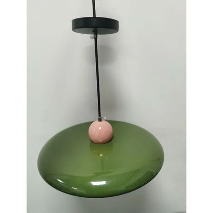 French Cream Flying Saucer Metal Pendant Light