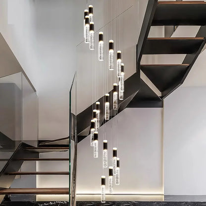 Decorbites™ Kristall-Leuchter: Stilvolle Treppen-Hängeleuchte für Wohnzimmer & Innenbeleuchtung