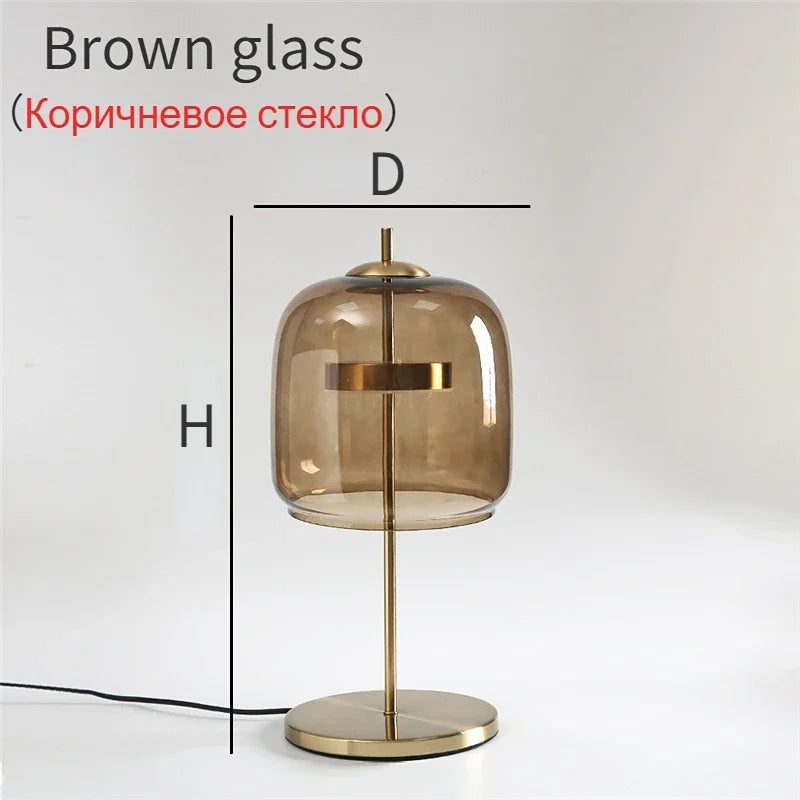 Decorbites™ Glas-Lampenschirm LED-Tischleuchte für modernes Schlafzimmer-Dekor