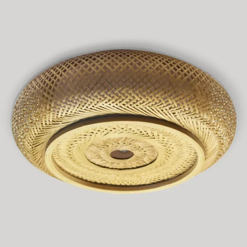 Bamboo Rattan Ceiling Light 60cm For Dining