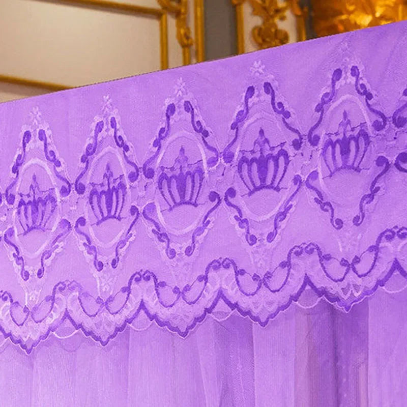 Decorbites™ Spitzen-Moskitonetz mit Edelstahlhalterung - Bettzelt in Queensize