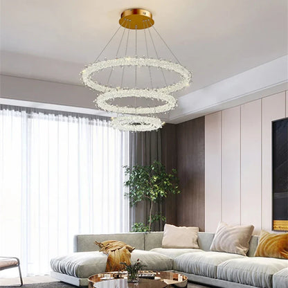 Decorbites™ K9-Kristall-Rundleuchter: Moderne LED-Hängeleuchte für Zuhause, Wohnzimmer, Schlafzimmer, Lobby