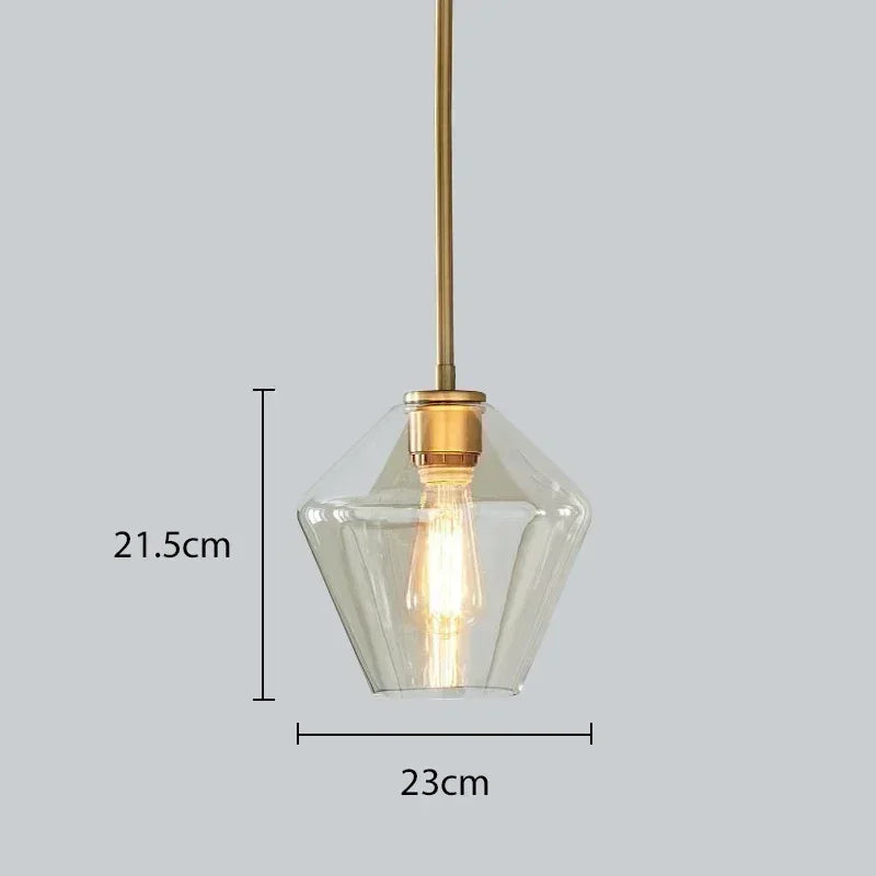 Decorbites™ Glasleuchter: Bernsteinfarbene Pendelleuchten für Esszimmer, Wohnzimmer, Schlafzimmer, Hotel, Café