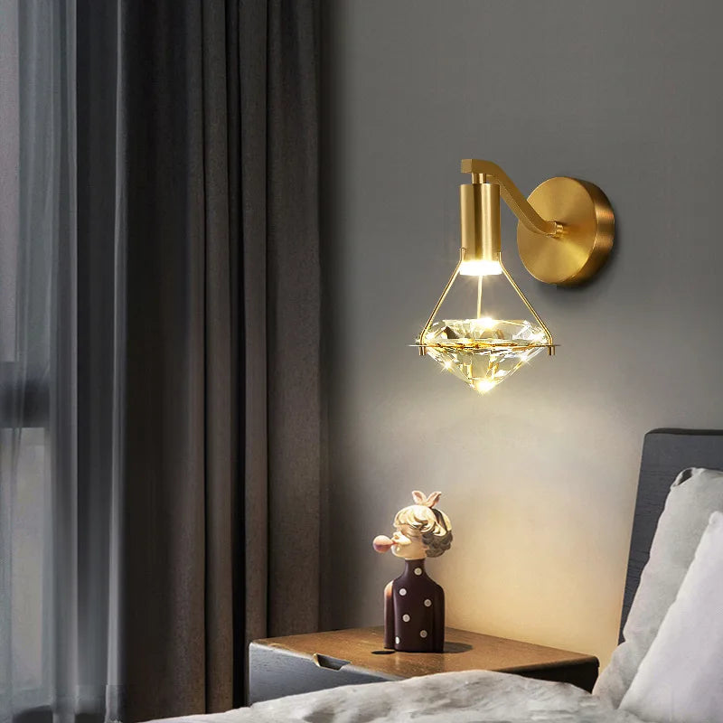 Decorbites™ Kristall-Diamant-Wandleuchte: Moderne nordische Luxusbeleuchtung für Schlafzimmer & Wohnzimmer