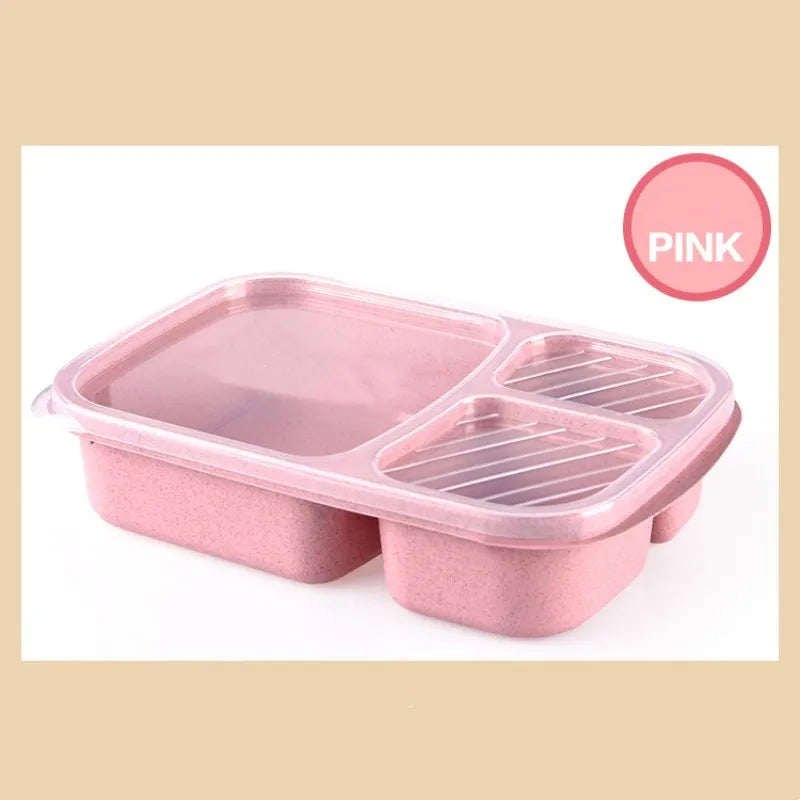 Decorbites™ Kinder-Weizenstroh-Bento-Box-Set mit Lunchtasche