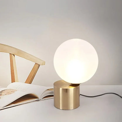 DecorBites™ Glass Ball Table Lamp for Bedroom Study Hotel, Nordic Modern Decorative Bedside Light