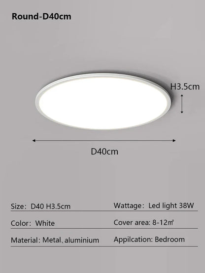 Decorbites™ LED-Deckenleuchte: Nordischer Stil Ultra-Dünne Quadratische Lampe für Wohnzimmer und Schlafzimmer