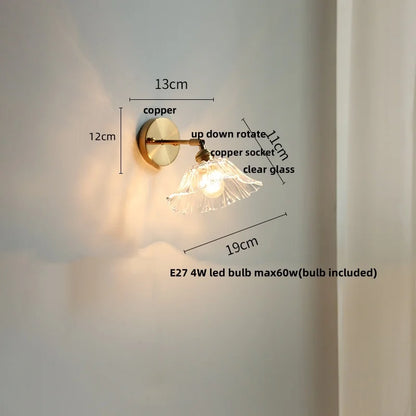 DecorBites™ Green Glass LED Wall Sconce, Modern Nordic Rotate Copper Stair Light