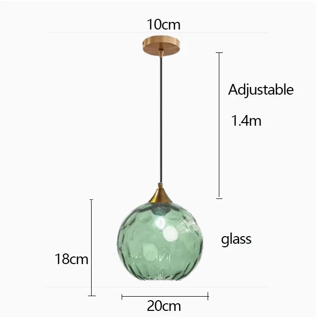 Nordic Ripple Glass Longline Pendant Light