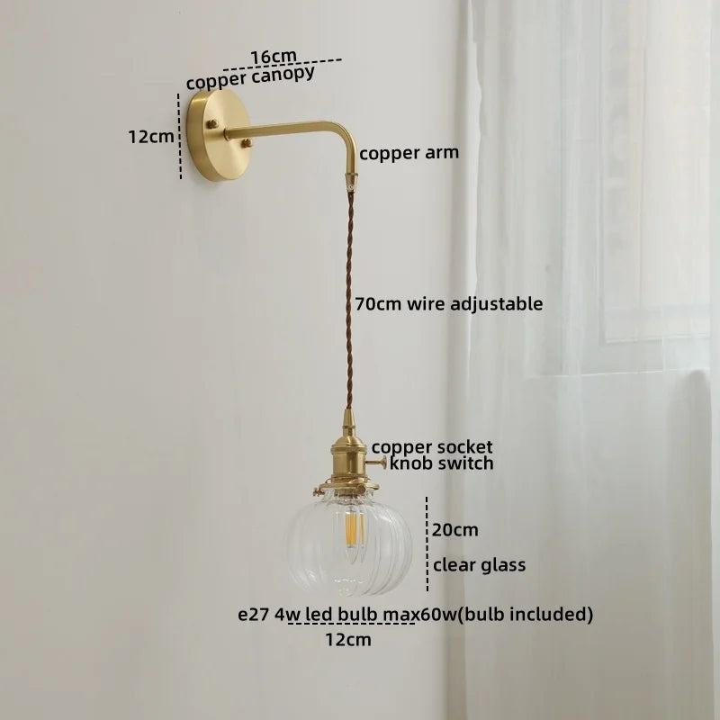 Decorbites™ Graue Glas LED Wandleuchte für Heimdekoration, Schlafzimmer, Wohnzimmer – Nordisches Design