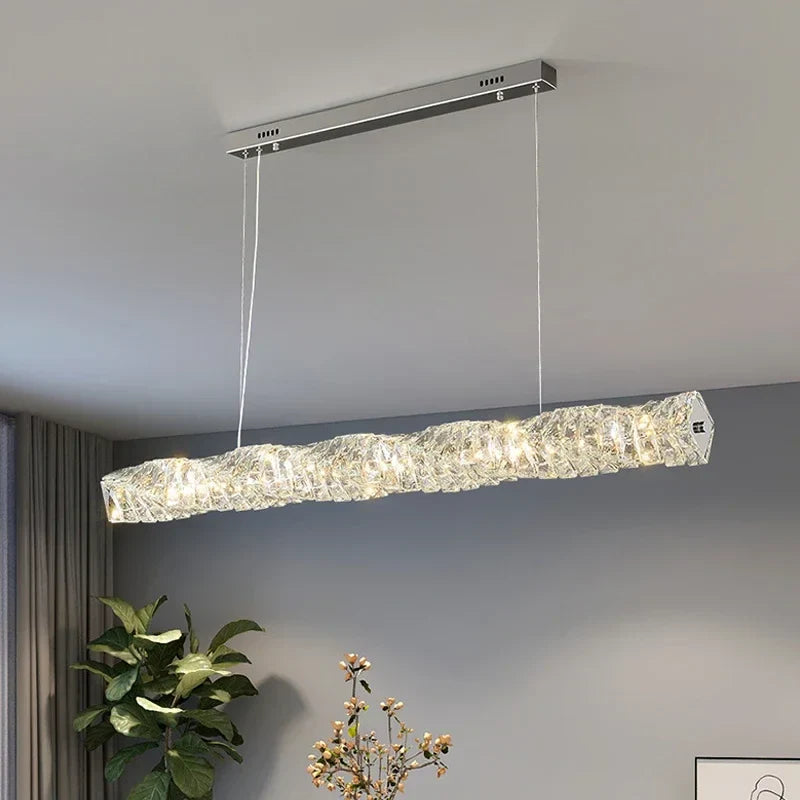 DecorBites™ Elegant LED Crystal Chandelier for Dining Room and Kitchen Lighting