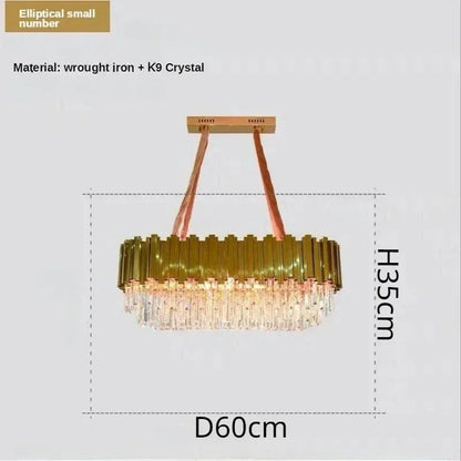DecorBites™ Crystal Art LED Ceiling Chandelier: Luxury Living Room Round Lamp
