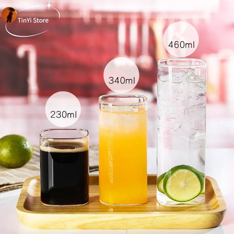 Decorbites™ Glas-Kaffeetasse Teetasse Becher mit Henkel Trinkgeschirr Frühstück Milchbecher Glasbecher