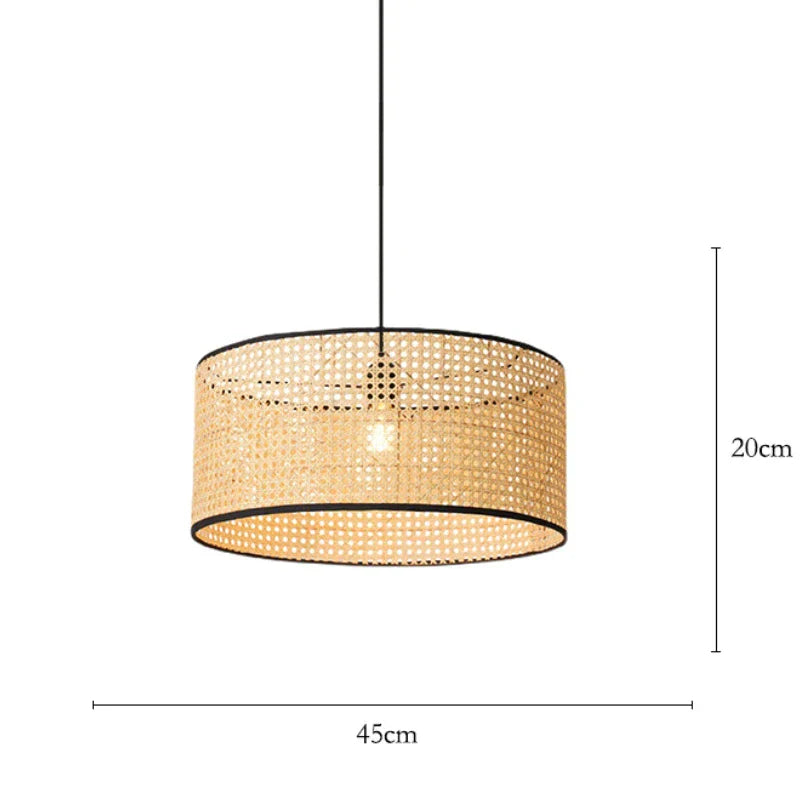 Decorbites™ Bambus-Kern-Rattan-Kronleuchter LED-Hängeleuchte für die Beleuchtung im Hausdekor
