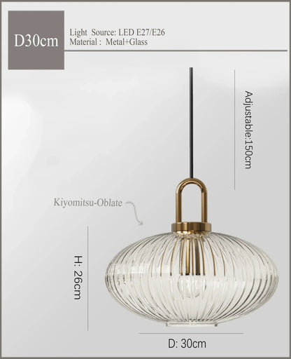 Decorbites™ Japanisches Glasanhängerleuchte: Moderne nordische LED-Hängeleuchte für Schlafzimmer und Heimdekoration