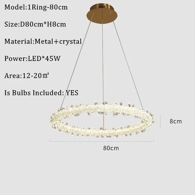 Decorbites™ K9-Kristall-Rundleuchter: Moderne LED-Hängeleuchte für Zuhause, Wohnzimmer, Schlafzimmer, Lobby