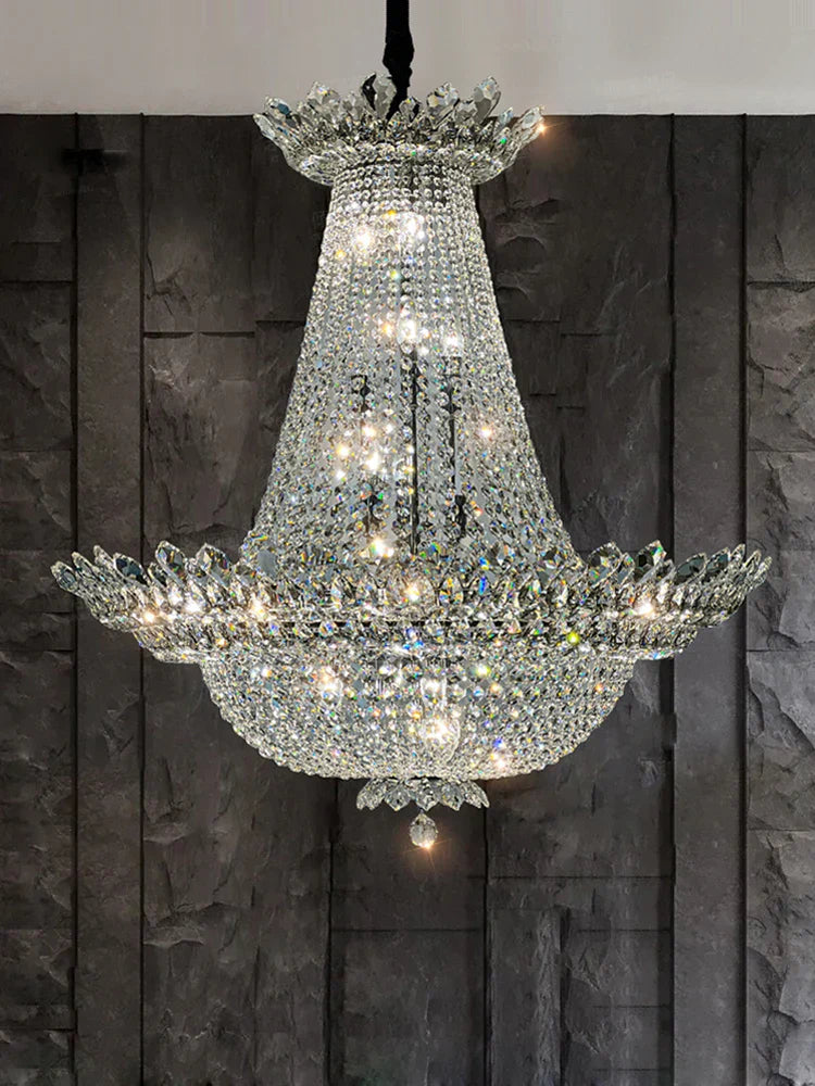 Crystal Gold Ceiling Chandelier 150cm Gold Hardware