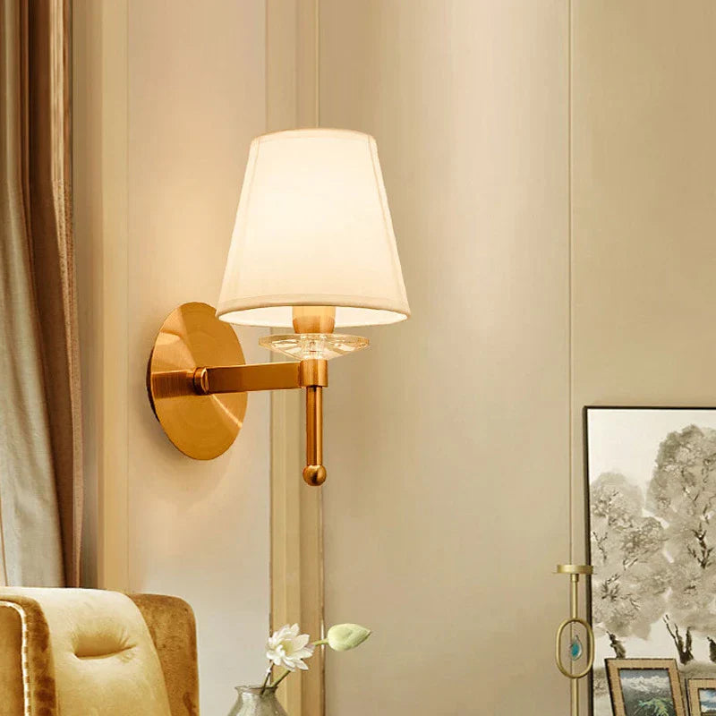DecorBites™ Cloth Cover Wall Light for Bedroom, Living Room, Restaurant, and Corridor