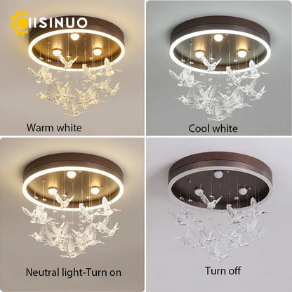 DecorBites™ Dancing Girl LED Chandelier: Modern Kids Room Light, Cartoon Ceiling Lamp