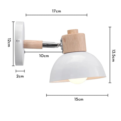 DecorBites™ Iron Wood LED Wall Lamp for Indoor Home Decoration
