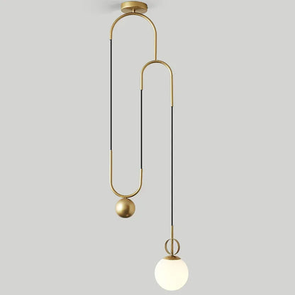Decorbites™ Glas-Kugelpulley-Hängeleuchte: Moderne Innen-Hängelampe für Wohnzimmer & Schlafzimmer