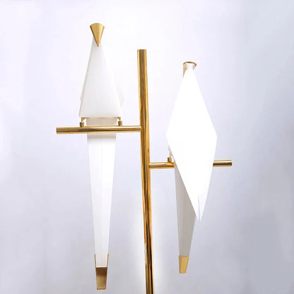 DecorBites™ Gold Origami Bird Floor Lamp: Modern Home Decor and Reading Light