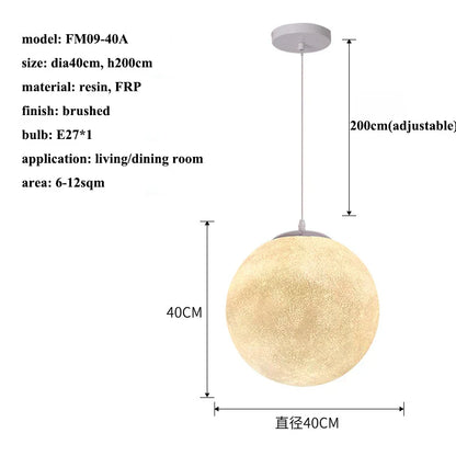 Decorbites™ Sahne-Mond LED-Hängeleuchter: Moderne Beleuchtung für Wohnzimmer, Küche und Schlafzimmer
